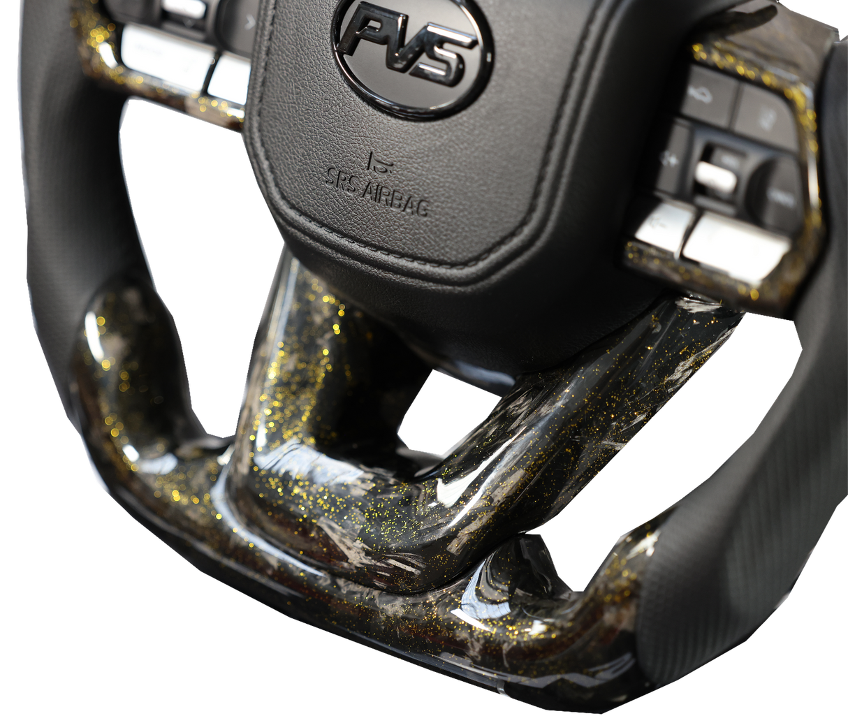 *CLEARANCE* Forged Carbon Gold Flake Steering Wheel Upgrade Kit For Toyota