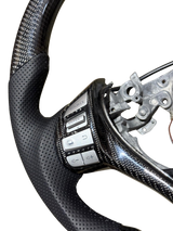 Traditional Carbon Black Leather Steering Wheel Core for Nissan Navara NP300 (2014-2017)