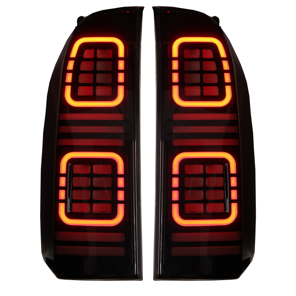 Smoked Halo LED Tail Lights + Rear Bar Lights Plug n Play for Nissan Patrol Y61 GU
