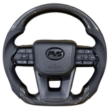Race Traditional Carbon Black Leather 300 Style Steering Wheel Upgrade Kit for Toyota