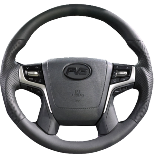 Sports Grey Leather with Perforated Sides 200 Style Steering Wheel Upgrade Kit for Toyota