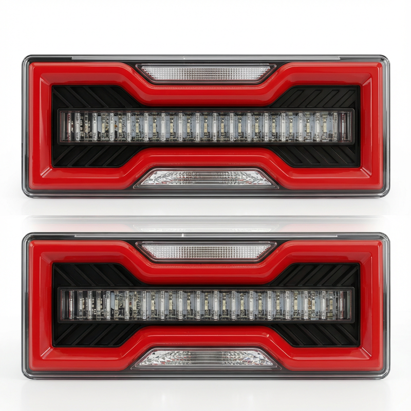 Clear LED Tail Lights Plug n Play for LandCruiser 79 Series Genuine Toyota Tray or Tub