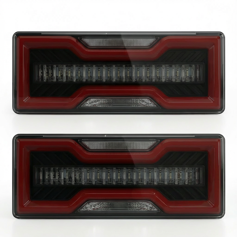 Smoked LED Tail Lights Plug n Play for LandCruiser 79 Series Genuine Toyota Tray or Tub