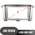 Landcruiser 100 Series Auto A/C 2002-2007 Silver Fascia Compatible with Aerpro AM9X, Alpine INE-AW409S, Pioneer DMH-AP6650BT & Kenwood DMX0AXS