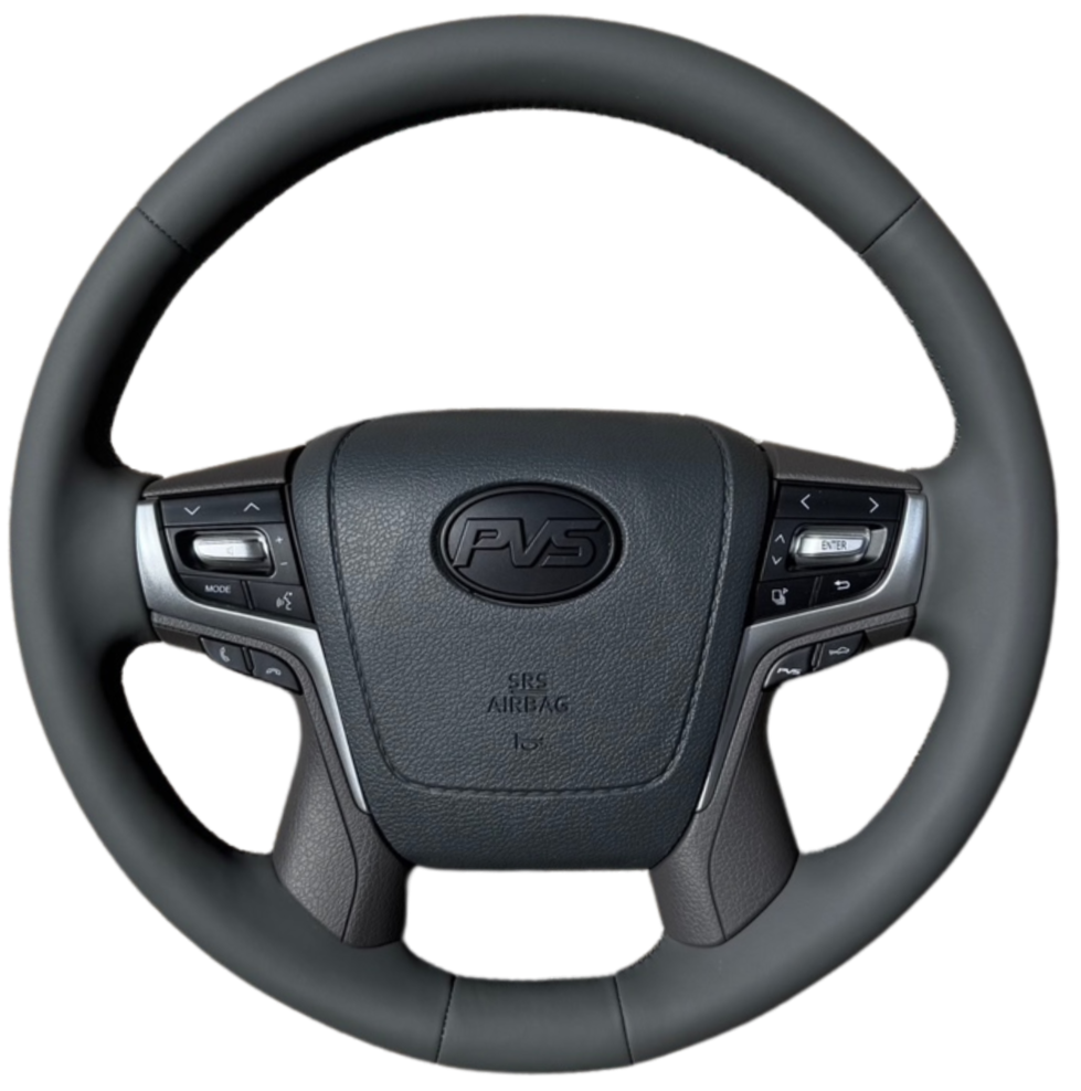 Basic Grey Leather Steering Wheel Upgrade Kit for Toyota