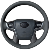 Basic Grey Leather Steering Wheel Upgrade Kit for Toyota