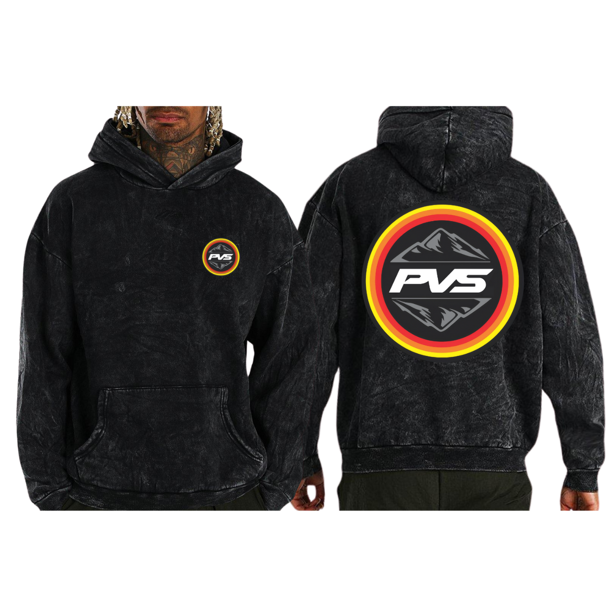 PVS Adventure Washed Black Hoodie