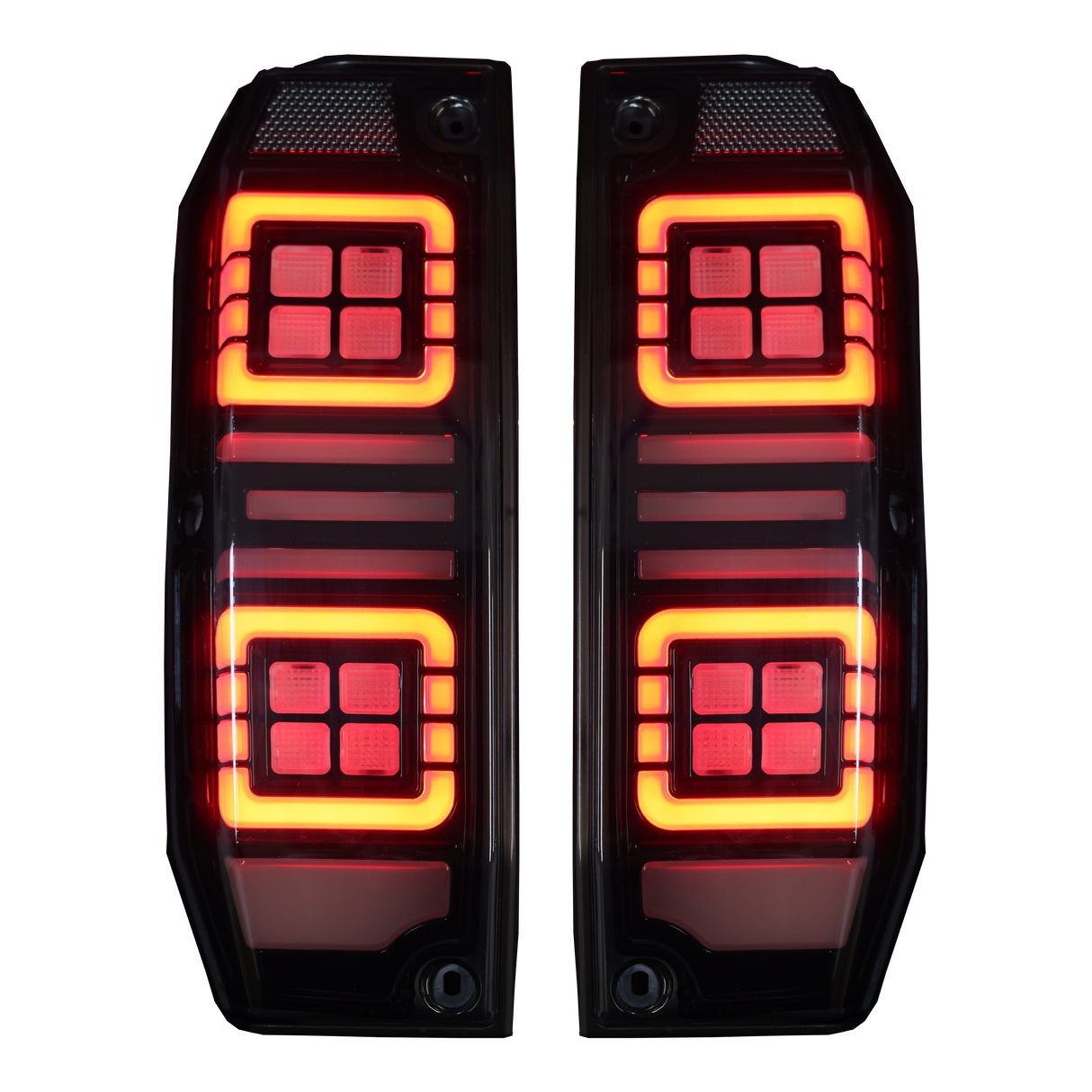 Smoked Halo LED Tail Lights Plug n Play for Toyota Landcruiser 78 Series TroopCarrier