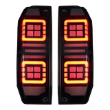 Smoked Halo LED Tail Lights Plug n Play for Toyota Landcruiser 78 Series TroopCarrier