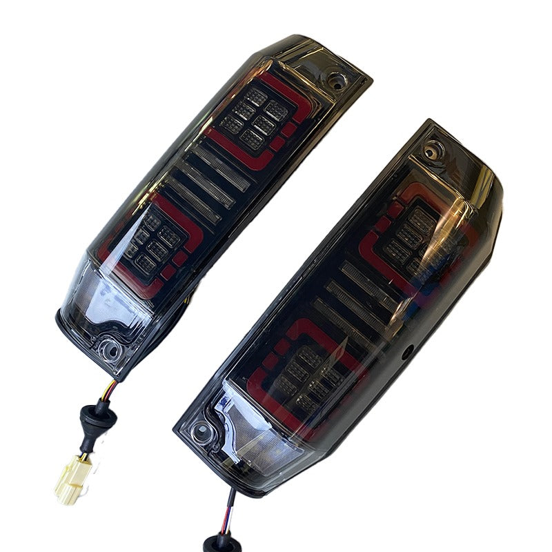 Smoked Halo LED Tail Lights Plug n Play for Toyota Landcruiser 76 and 78 Series