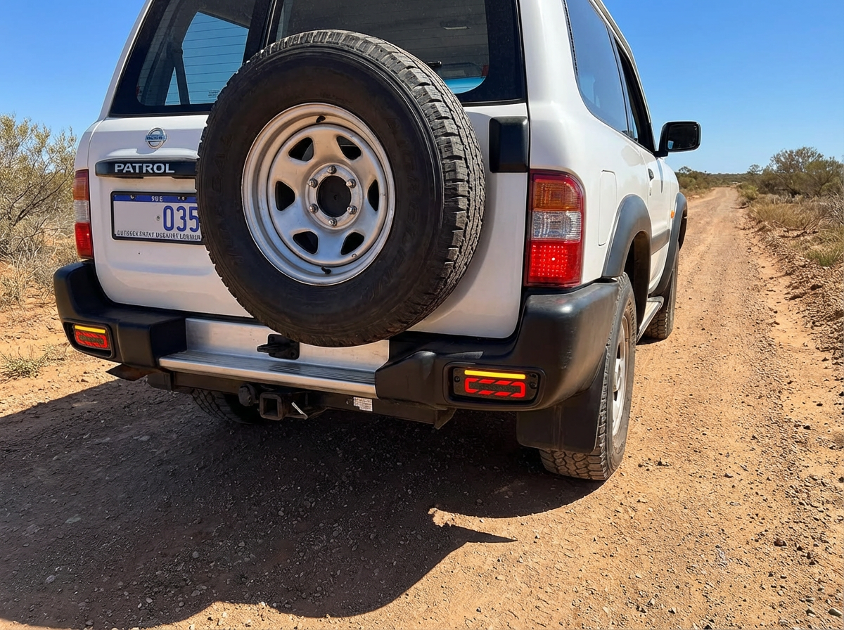 Rear LED Bumper Bar Tail Lights PAIR Fits Nissan Patrol GQ GU Y61 91-14