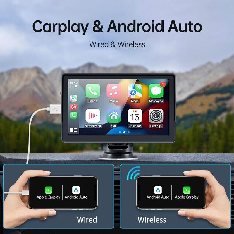 Wireless Apple CarPlay and Android Auto Car Stereo, 9.3'' IPS Touchscreen Multimedia Player & Bluetooth 5.0 Audio Hands Free Calling, Mirror Link/GPS/Siri/Google/Waze/GPS