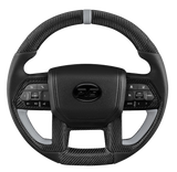 Silver Elite Traditional Carbon Black Leather V6 Steering Wheel Upgrade Kit for Toyota