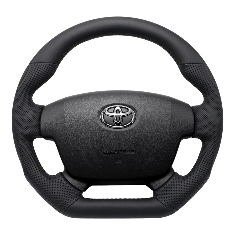 OEM Sports Black Leather with Perforated Sides Steering Wheel Core For Toyota LandCruiser 200 Series (2007-2015)