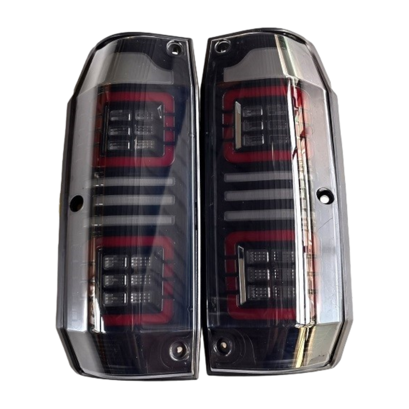 Smoked Halo LED Tail Lights Plug n Play for Toyota Landcruiser 76 Series