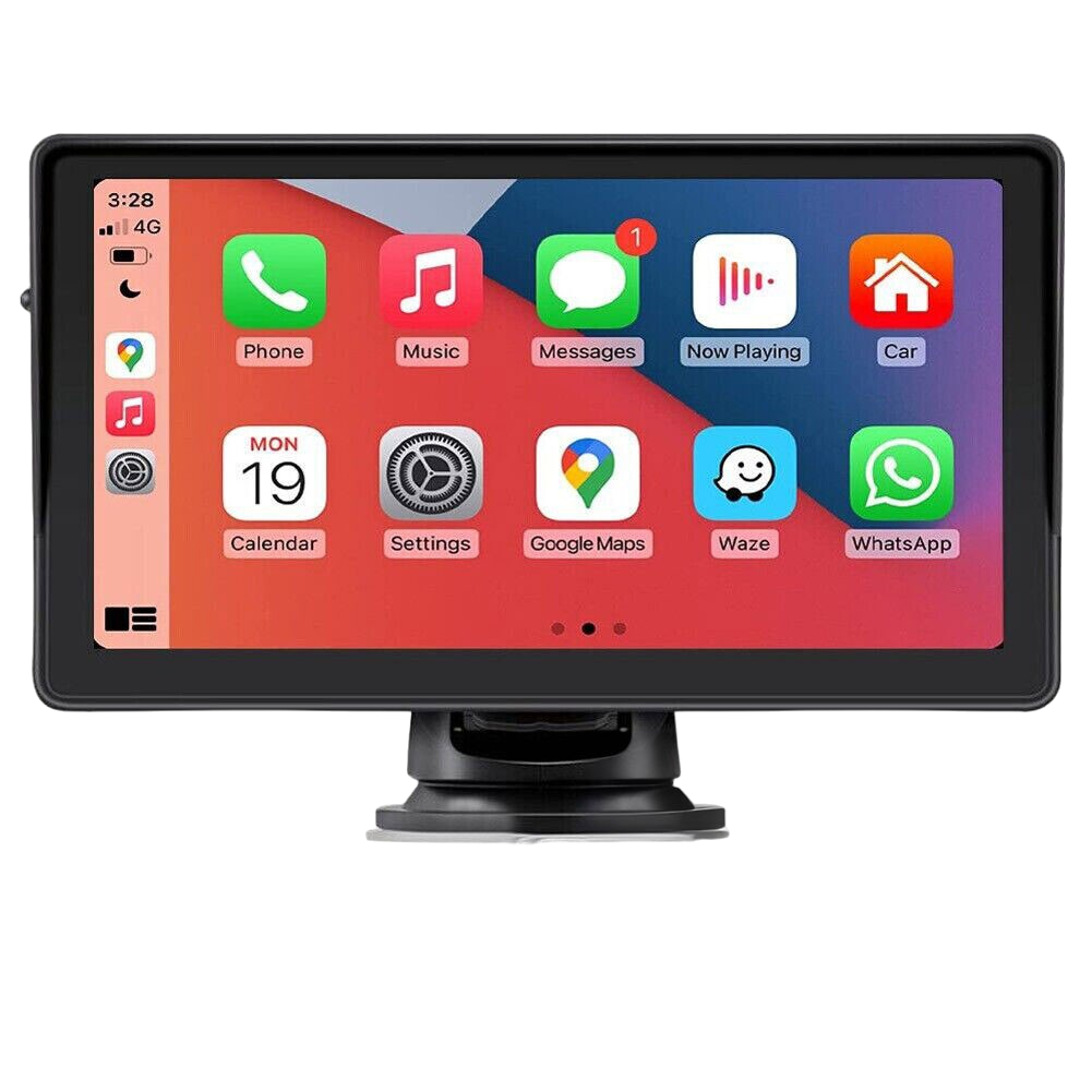 Wireless Apple CarPlay and Android Auto Car Stereo, 7'' IPS Touchscreen Multimedia Player & Bluetooth 5.0 Audio Hands Free Calling, Mirror Link/GPS/Siri/Google/Waze/GPS