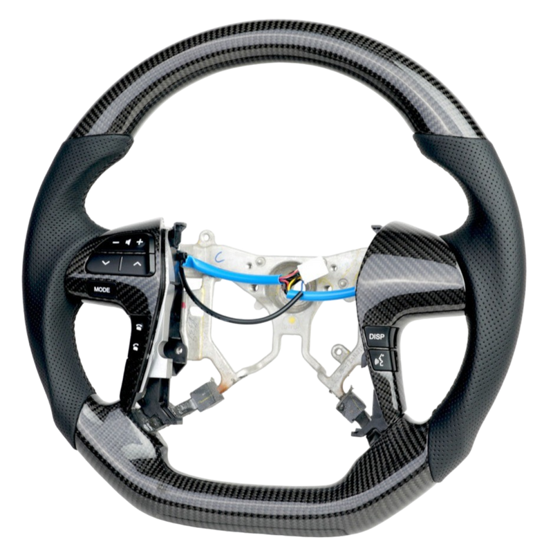 Classic Carbon with Perforated Leather Sides Steering Wheel to suit Toyota Hilux N70 Facelift (06/2011-04/2015) **PRE-ORDER FOR MAY**