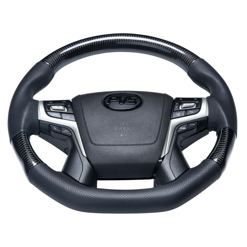 Elite Flat Bottom Carbon Black Perforated Leather Steering Wheel Kit **PRE-ORDER FOR JULY**