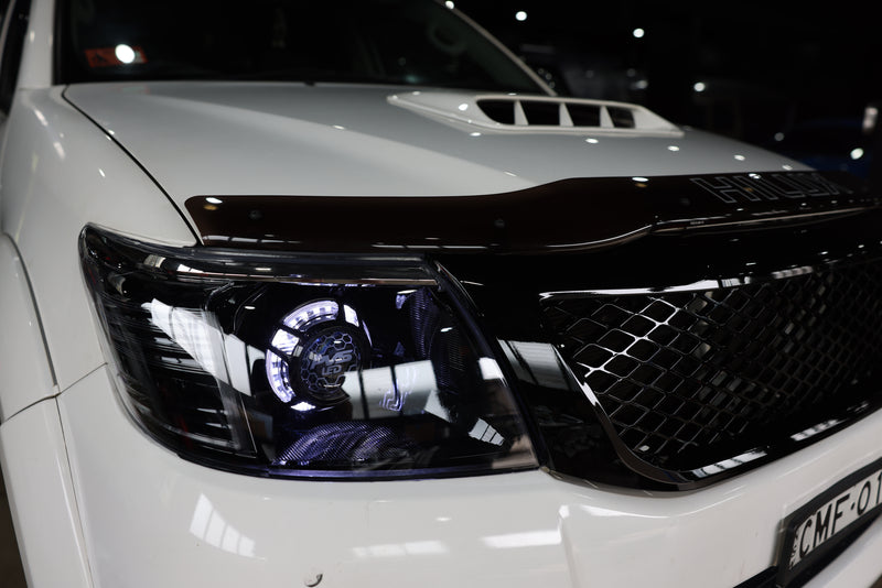 RTR Bi-LED Black Headlights to Suit Toyota Hilux N70 Facelift 2012-2015