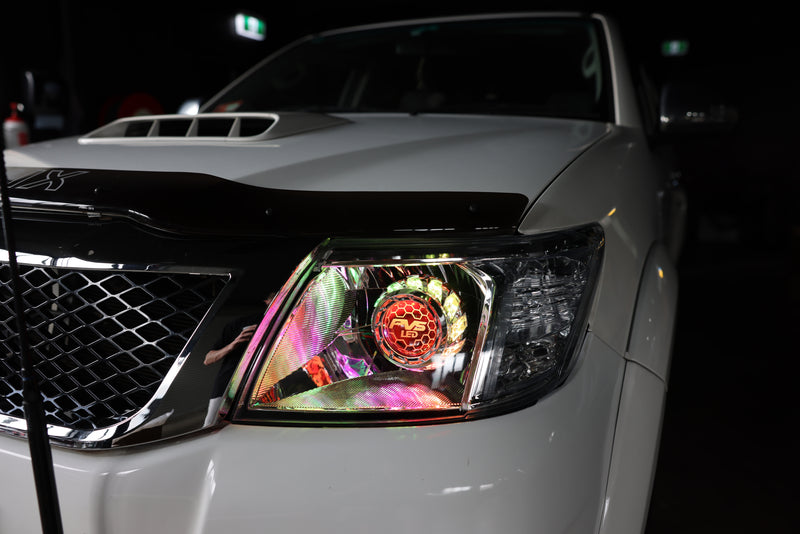 RTR Bi-LED Black Headlights to Suit Toyota Hilux N70 Facelift 2012-2015