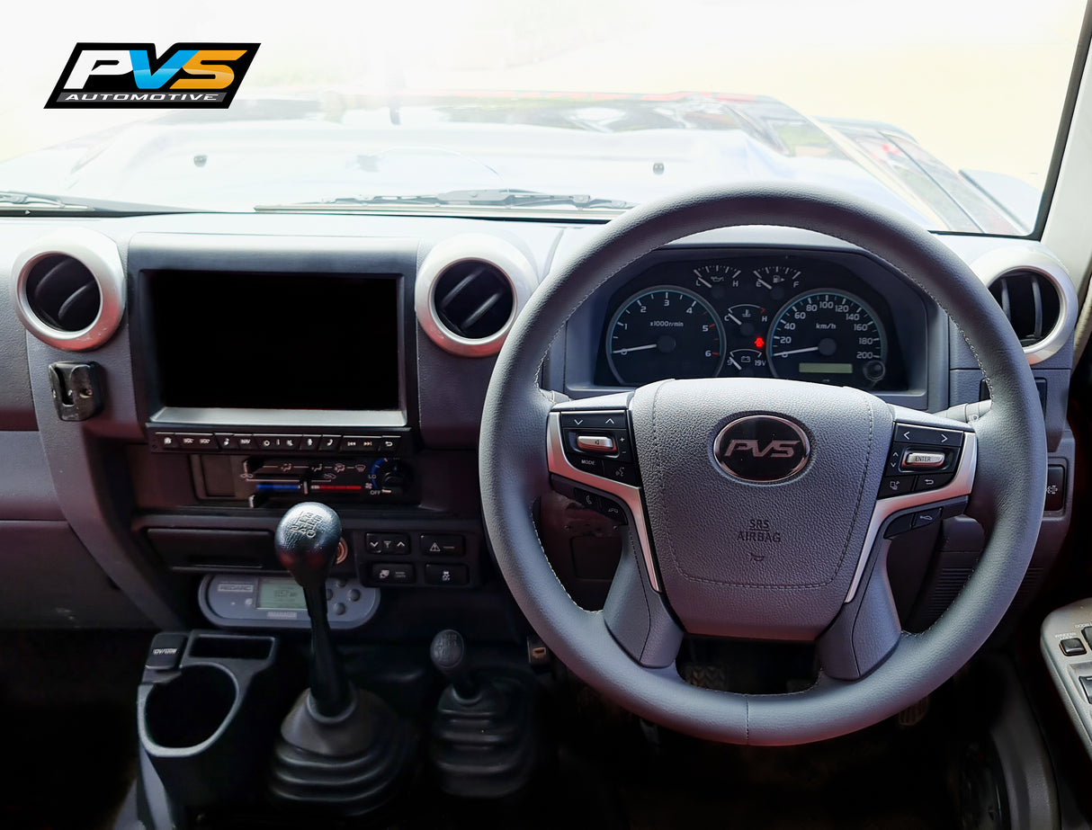 Basic Grey Leather Steering Wheel Upgrade Kit for Toyota
