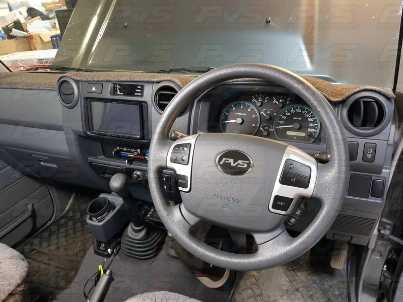OEM Grey Hornpad Insert with Steering Wheel Controls Kit for LandCruiser 70-79 Series **PRE-ORDER FOR JUNE**