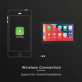 Wireless Apple CarPlay and Android Auto Car Stereo, 7'' IPS Touchscreen Multimedia Player & Bluetooth 5.0 Audio Hands Free Calling, Mirror Link/GPS/Siri/Google/Waze/GPS