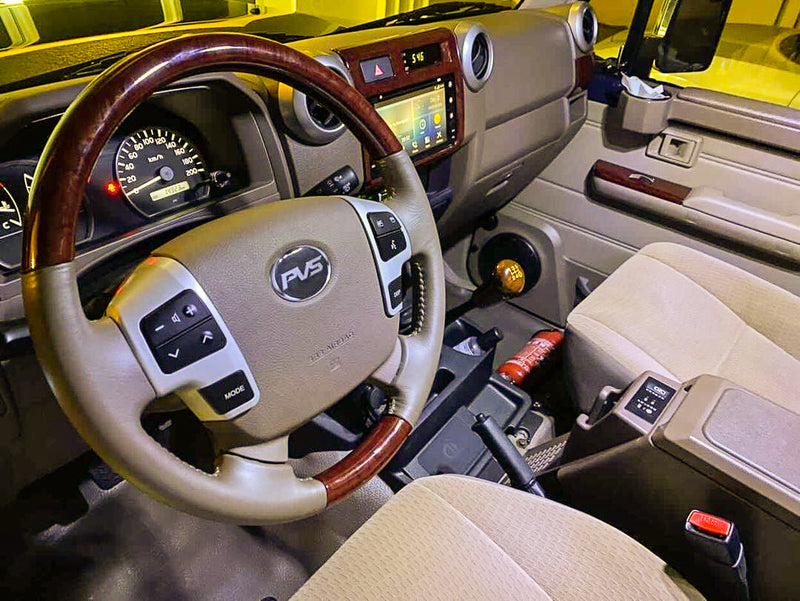 OEM Grey Hornpad Insert with Steering Wheel Controls Kit for LandCruiser 70-79 Series **PRE-ORDER FOR JUNE**