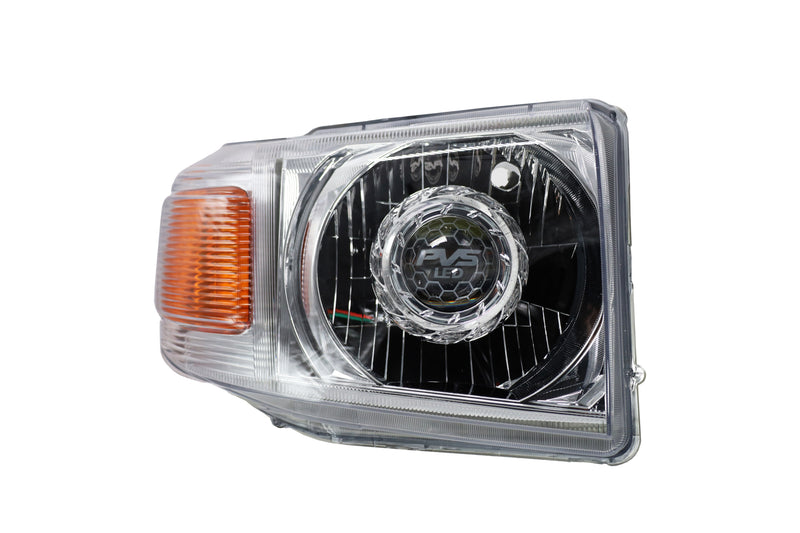 RTR Chrome Bi-LED Headlights to Suit Toyota LandCruiser 70 Series 2008-2023