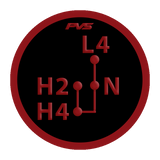 4WD Transfer Selector Replacement Sticker