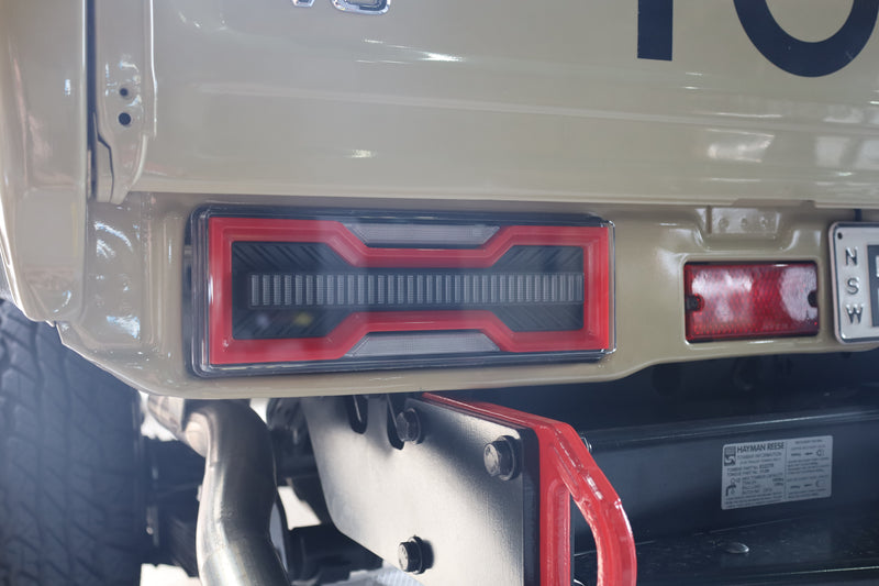 Clear LED Tail Lights Plug n Play for Genuine Toyota Tray or Tub
