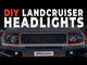 DIY Black Open Unsealed Headlight Housings to suit Toyota Hilux N70 (PAIR)
