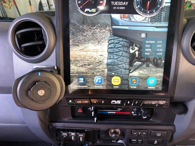 UHF Mounting Bracket Black to suit Toyota Landcruiser 70